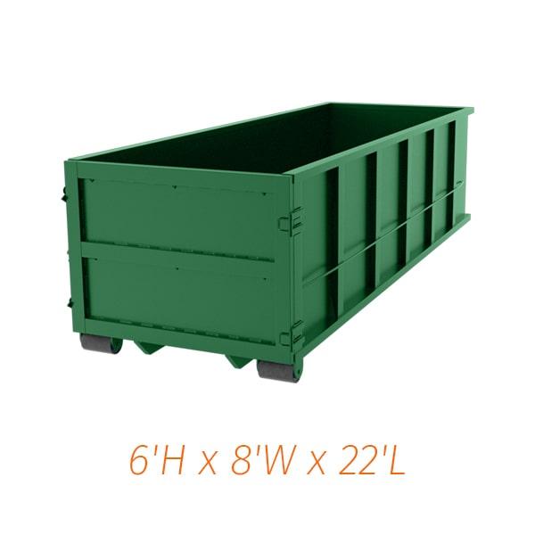 we offer flexible rental options for our 30 yard dumpsters